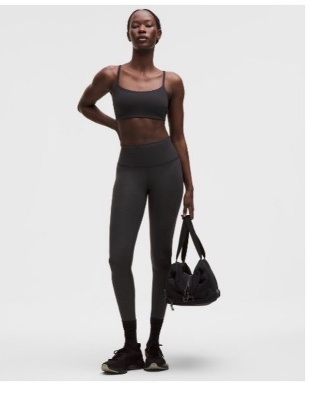 lululemon Wunder Train High-Rise Tight 25" - Black Geo Emboss size 6 leggings